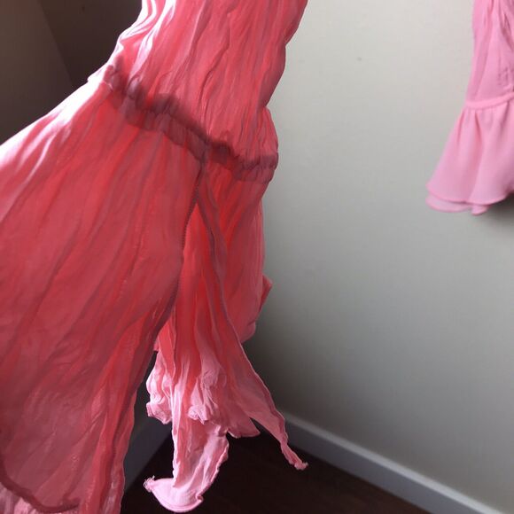 Dress-U-II Lovely Woman's Mellon Color Ruffle Blouse Pheasant Sleeves Size 2X - Picture 6 of 8